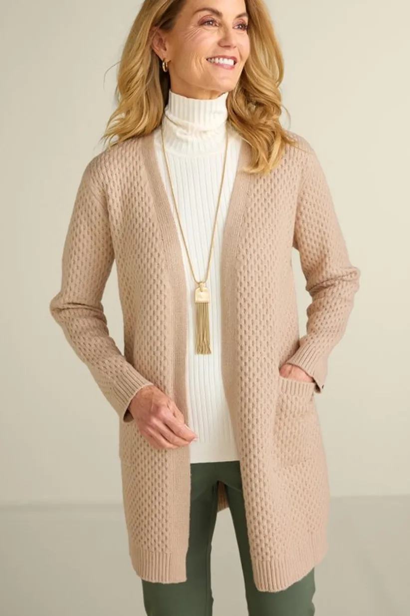 Soft Surroundings Scarlett Long Cardigan SandMulti Best Sale