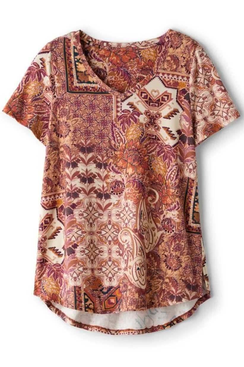 Soft Surroundings Soft Essential Supima Isabel Short Sleeve Tunic Sale