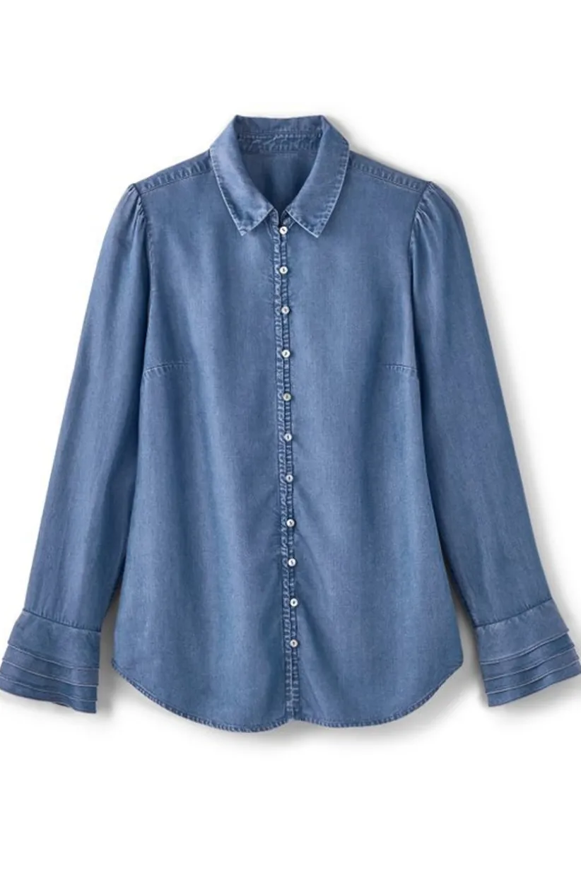 Soft Surroundings Sonnet Tencel™ Shirt Chambray Clearance