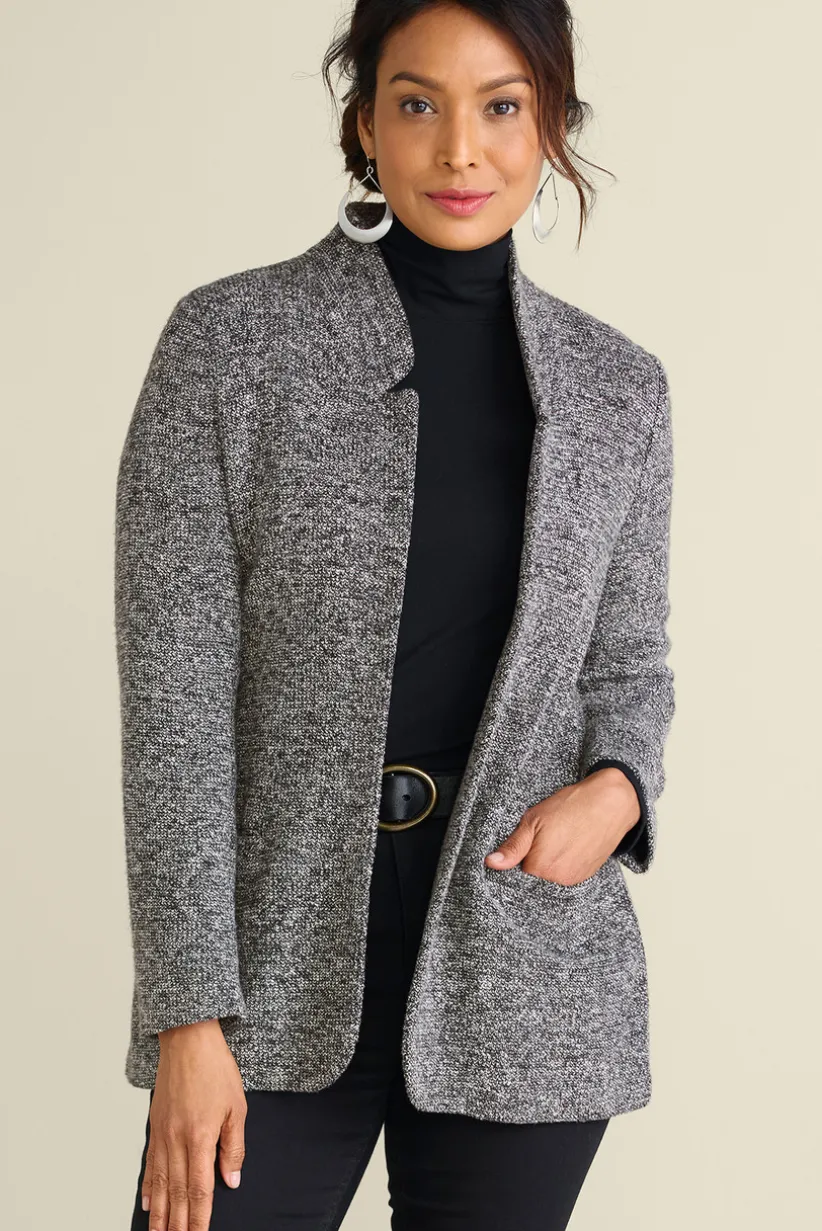 Soft Surroundings St. James Jacket Charcoal Discount