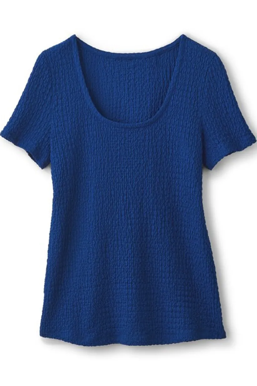 Soft Surroundings Ursula Knit Tee Sapphire Hot