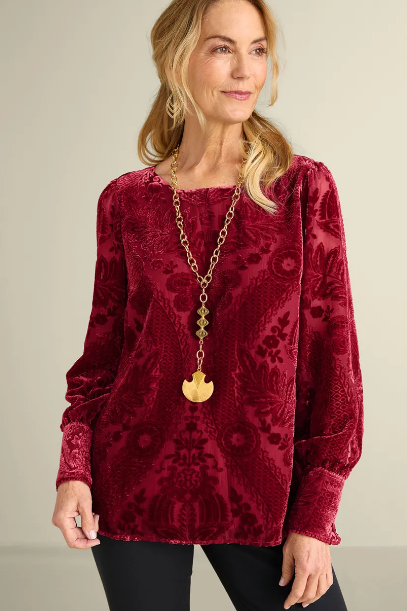 Soft Surroundings Vanetta Velvet Top Best