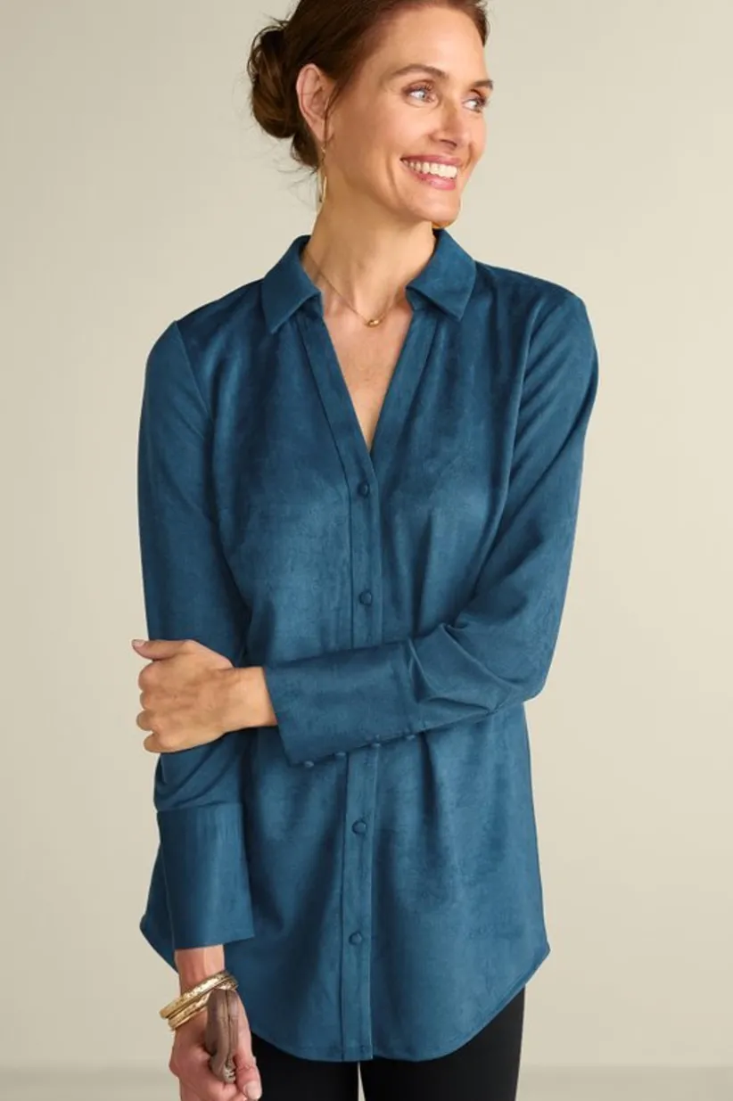 Soft Surroundings Vida Faux Suede Tunic Store