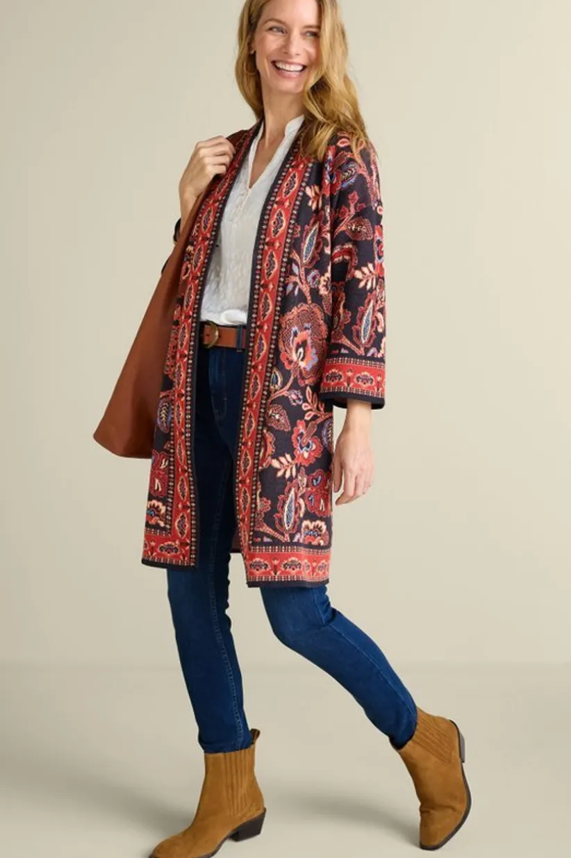 Soft Surroundings Vitrine Jacquard Cardigan FallGarden Online