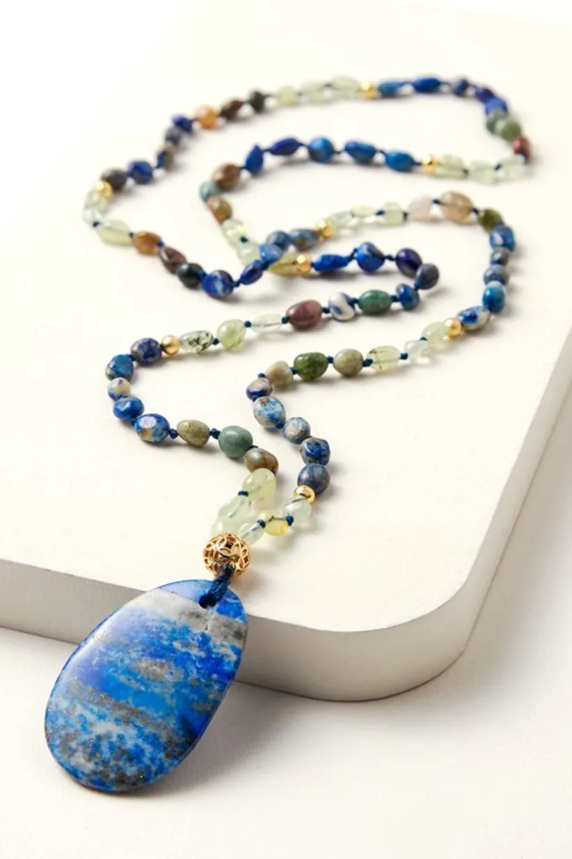 Soft Surroundings Yarra Pendant Necklace Lapis Sale