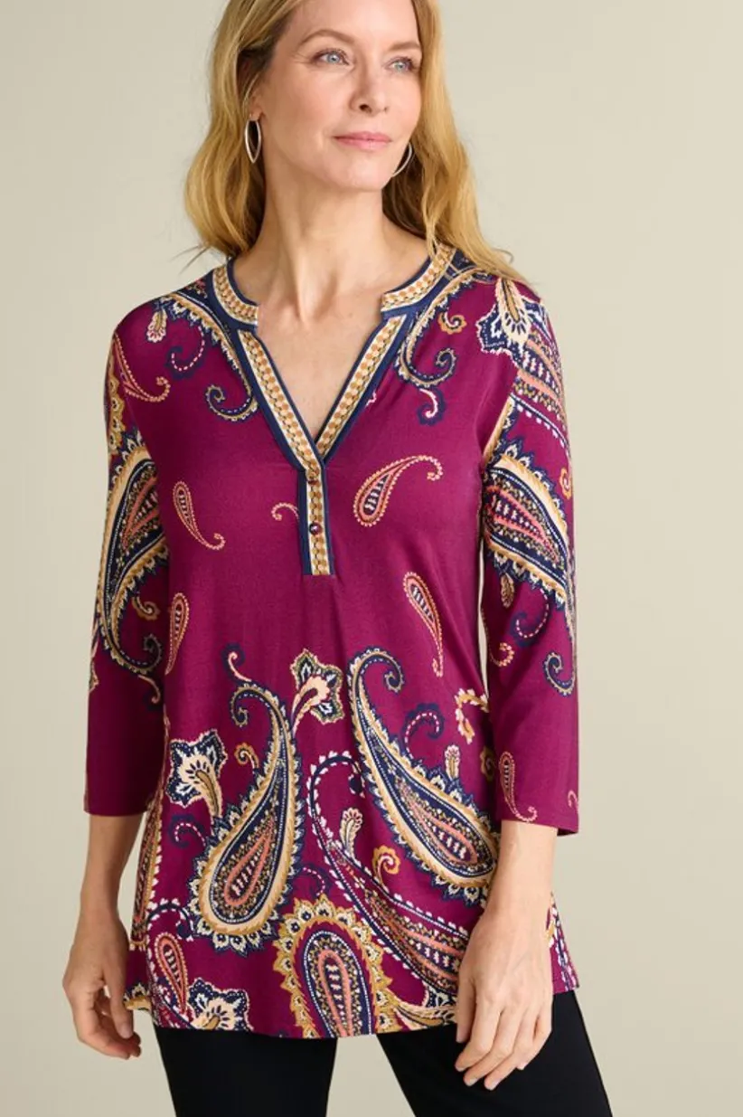 Soft Surroundings Zennia Printed Tunic OsteriaScarf Cheap