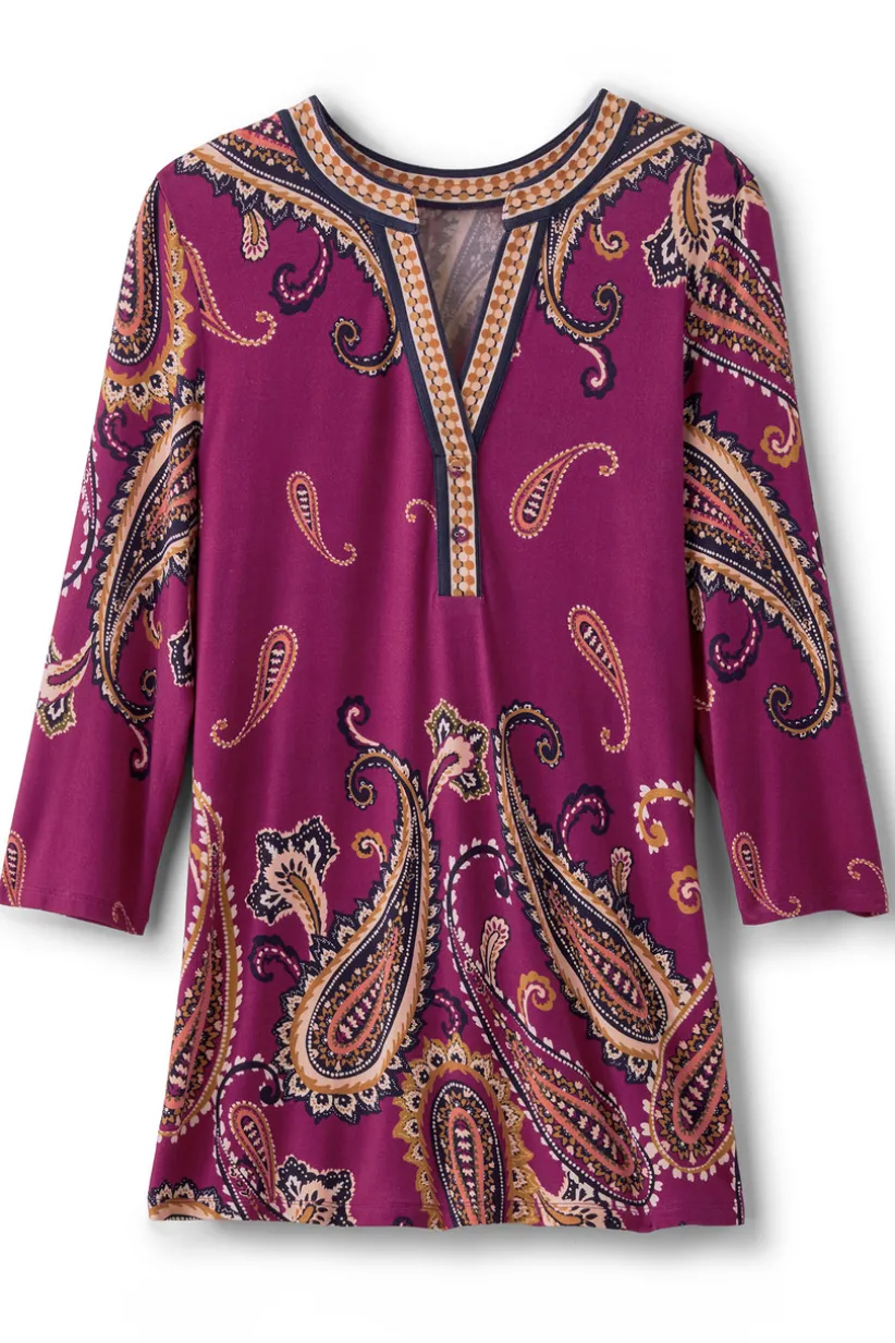 Soft Surroundings Zennia Printed Tunic OsteriaScarf Cheap