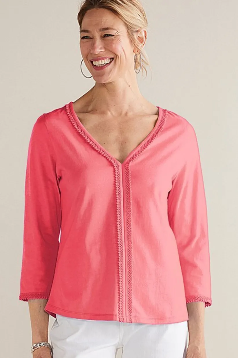 Soft Surroundings Zoey Tee SunkistCoral Best Sale